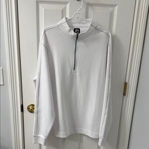 FootJoy Men's White Zip-Up Sweater